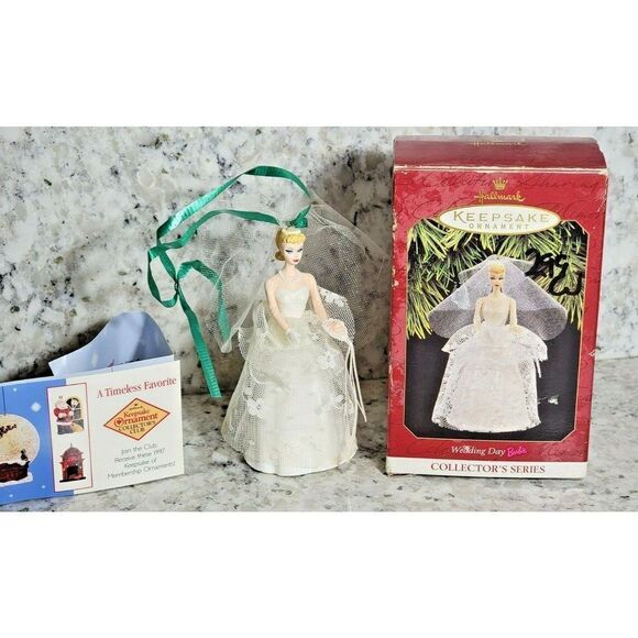 Hallmark "Wedding Day" Barbie Keepsake Ornament 1997 Vintage in Original Box - Picture 1 of 5